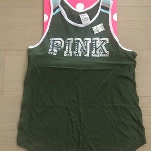 VS Pink *S* bling logo racerback tank